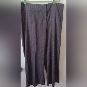 Lane Bryant black wide leg pinstripe slacks size 22